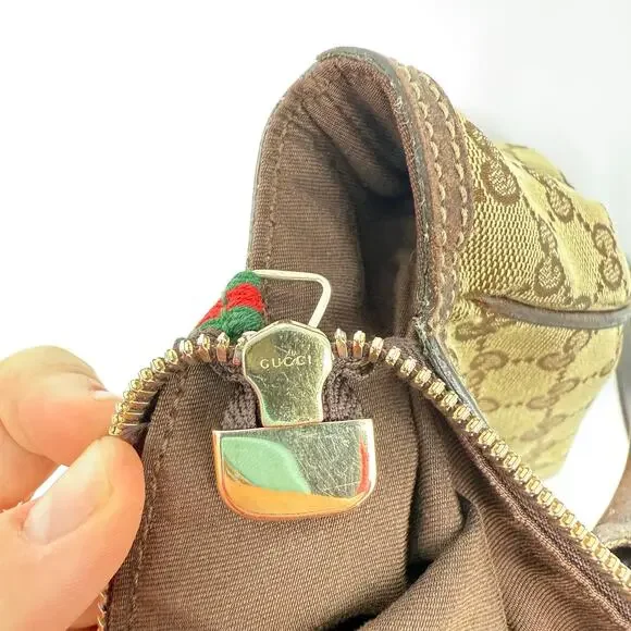 GUCCI Princy Sherry GG Canvas Leather Shoulder Tote Bag Brown Authentic - Picture 14 of 16